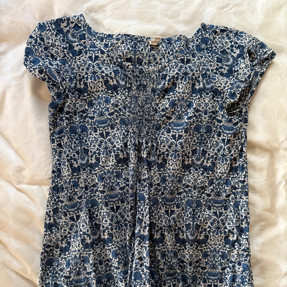 Liberty Fabric Short Sleeve Blouse